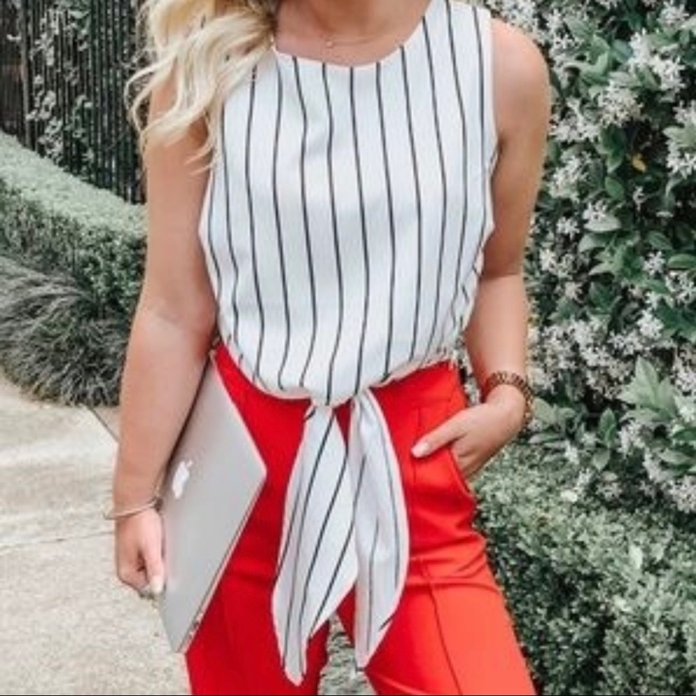 Lucy Paris Cropped Tie Top - Picture 4 of 4